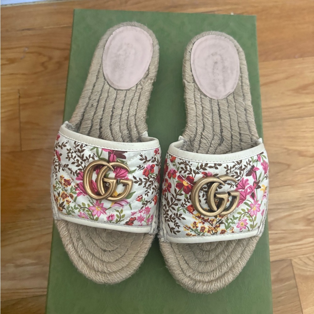 Gucci Flora Espadrille Sandals